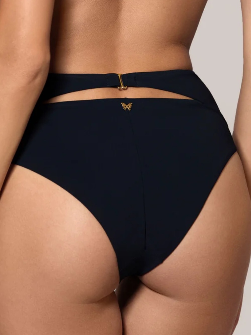 Athletic High Waist Bikini Bottom.size M.
